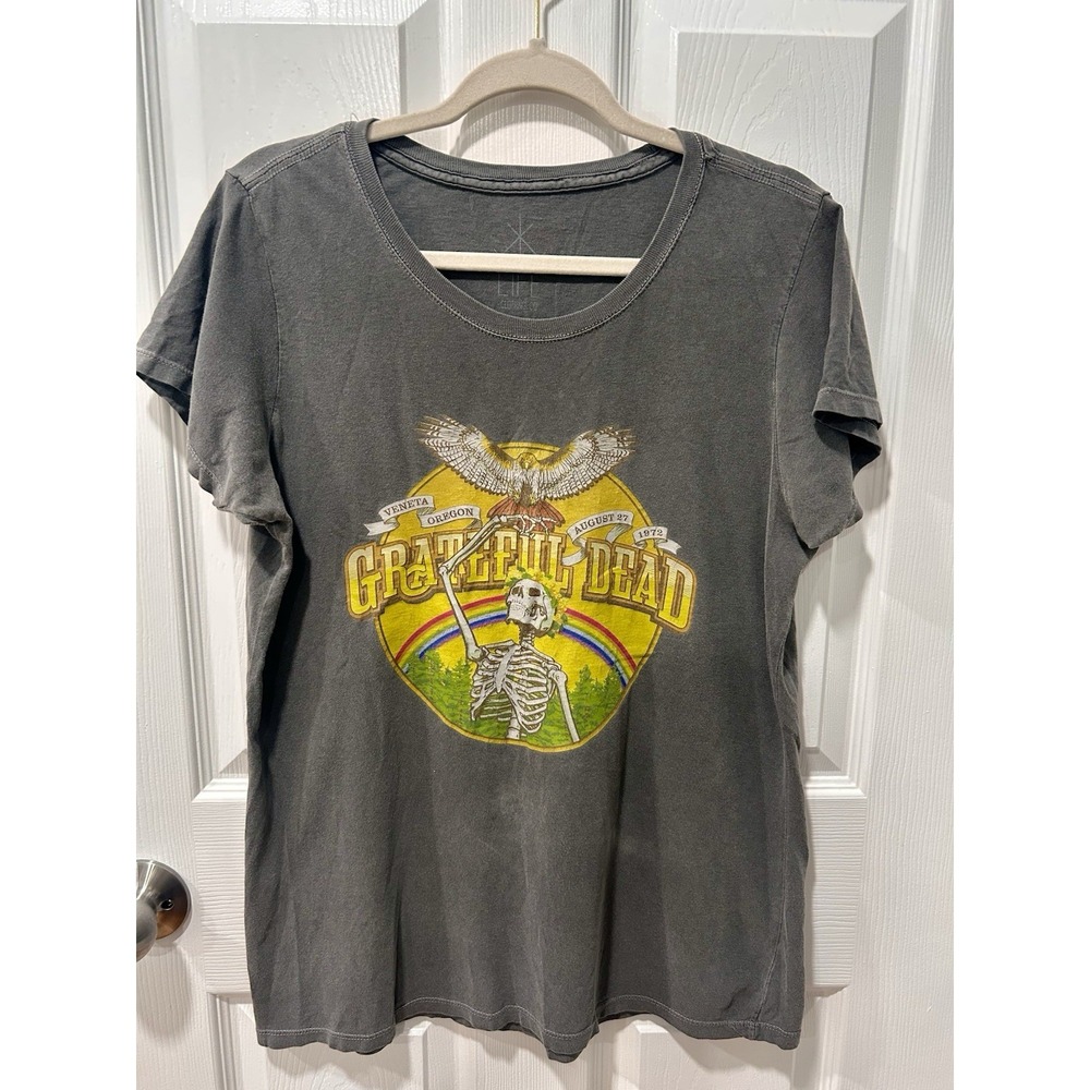 Grateful Dead Vintage TShirt Mens XLarge Gray Veneta Oregon 1972 Concert Music